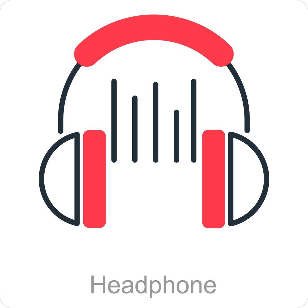 Kopfhörer und Musik- Symbol Konzept vektor