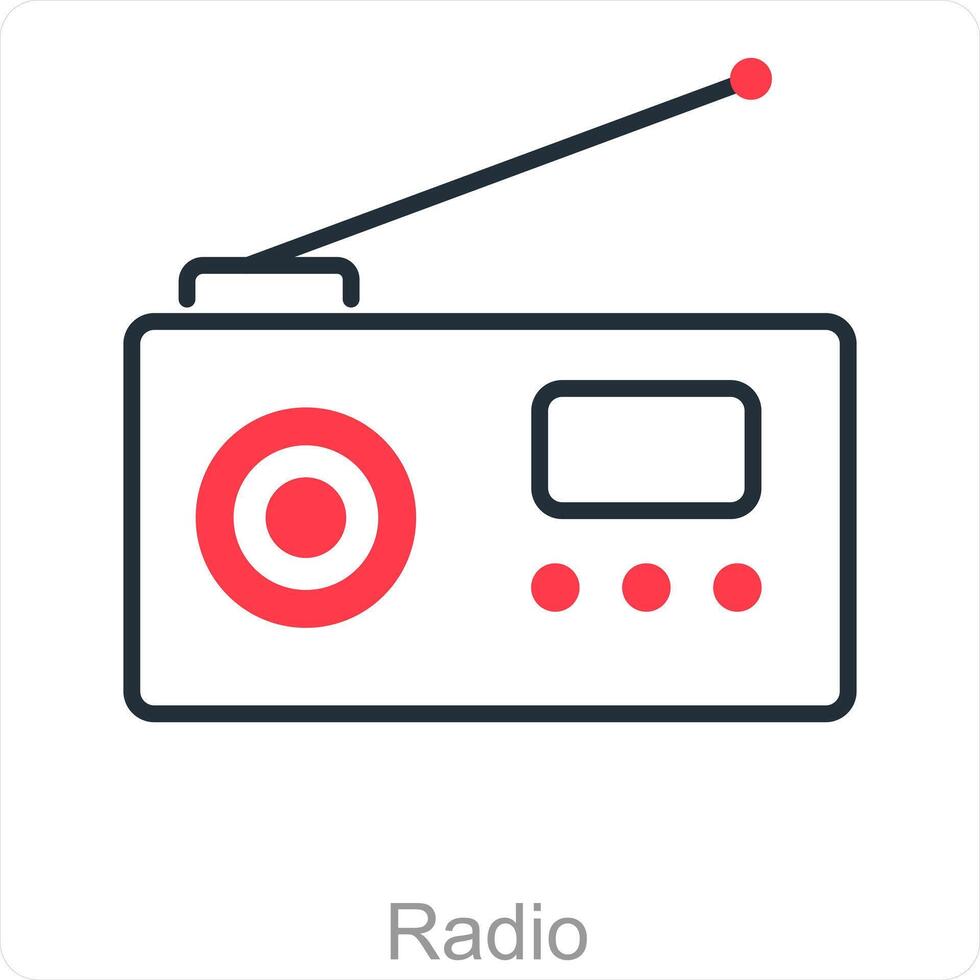 Radio und retro Symbol Konzept vektor