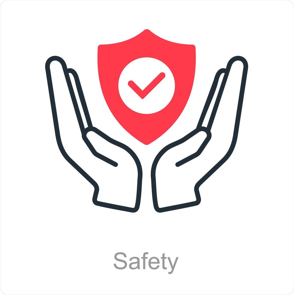 säkerhet och skydd ikon begrepp vektor