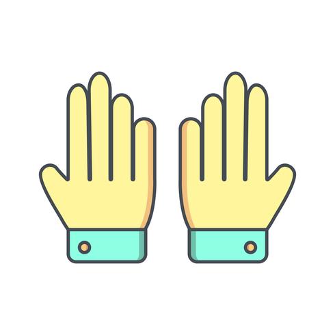 Handskar Ikon Vektor Illustration