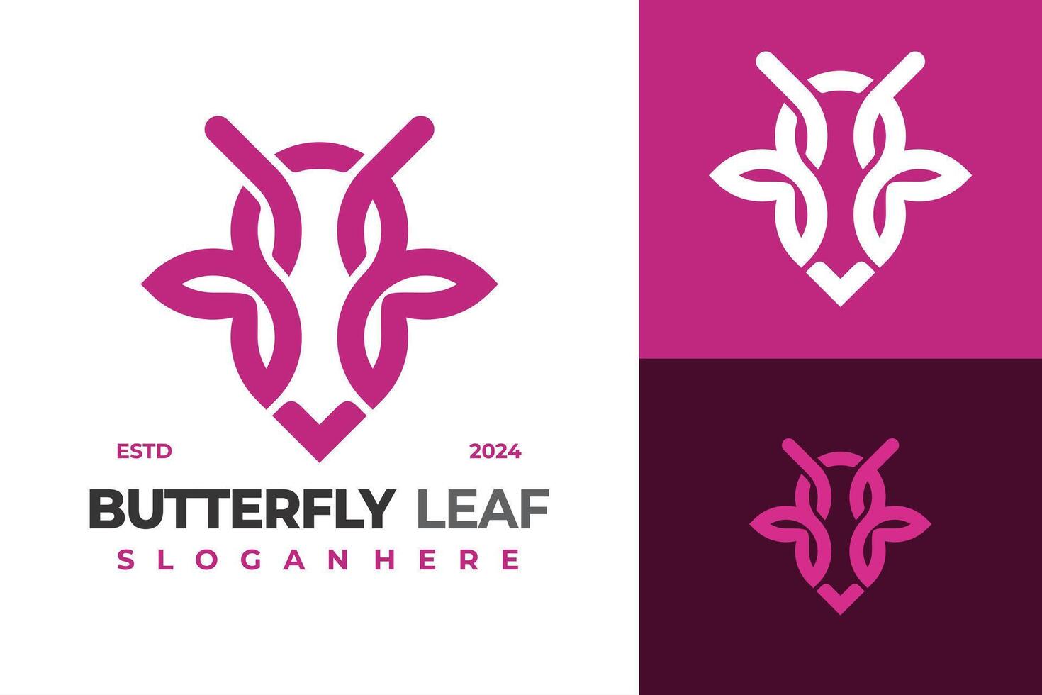 Schmetterling Blatt Natur kreativ Logo Design Vektor Symbol Symbol Illustration