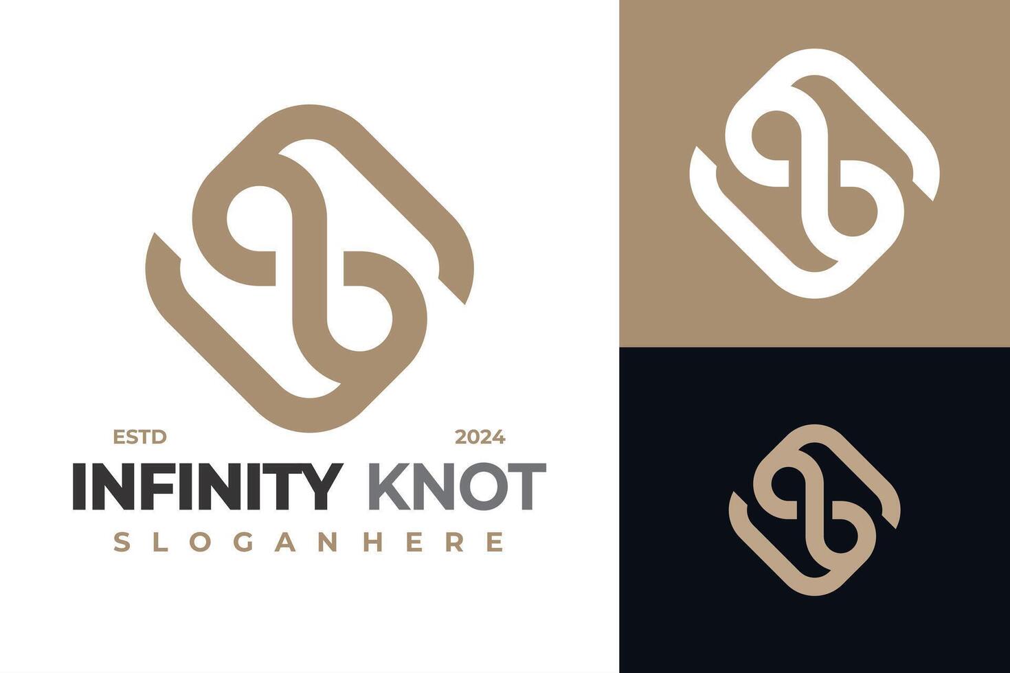 Brief s Unendlichkeit Knoten Logo Design Vektor Symbol Symbol Illustration