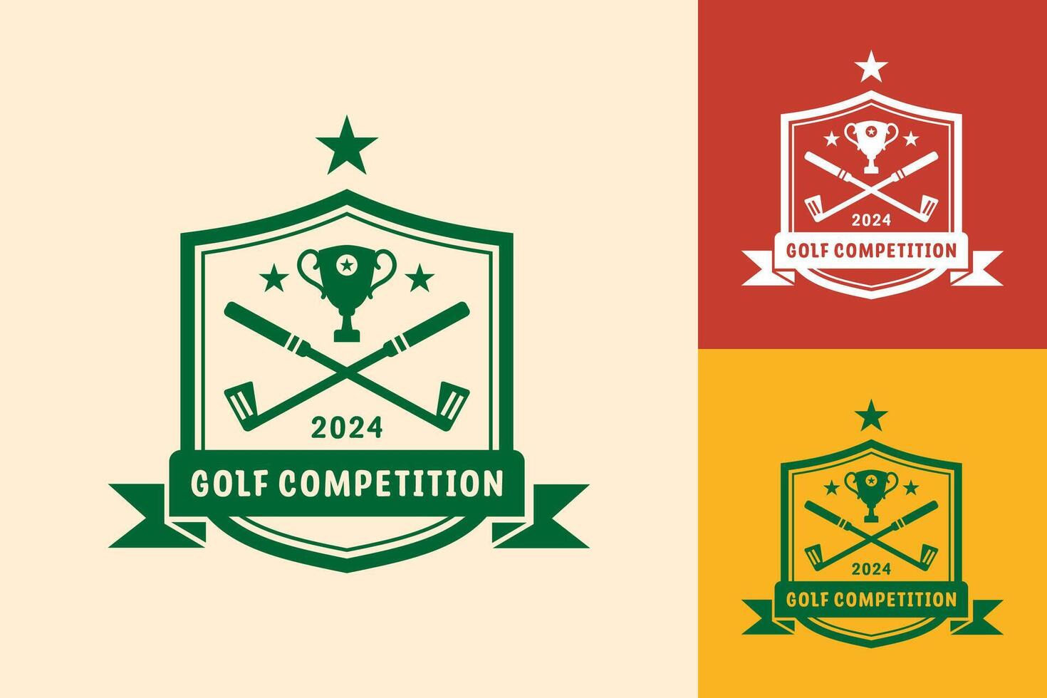 modern eben Design einzigartig Golf Ball Meisterschaft Logo Vorlage und minimalistisch Golfen Logo Konzept vektor