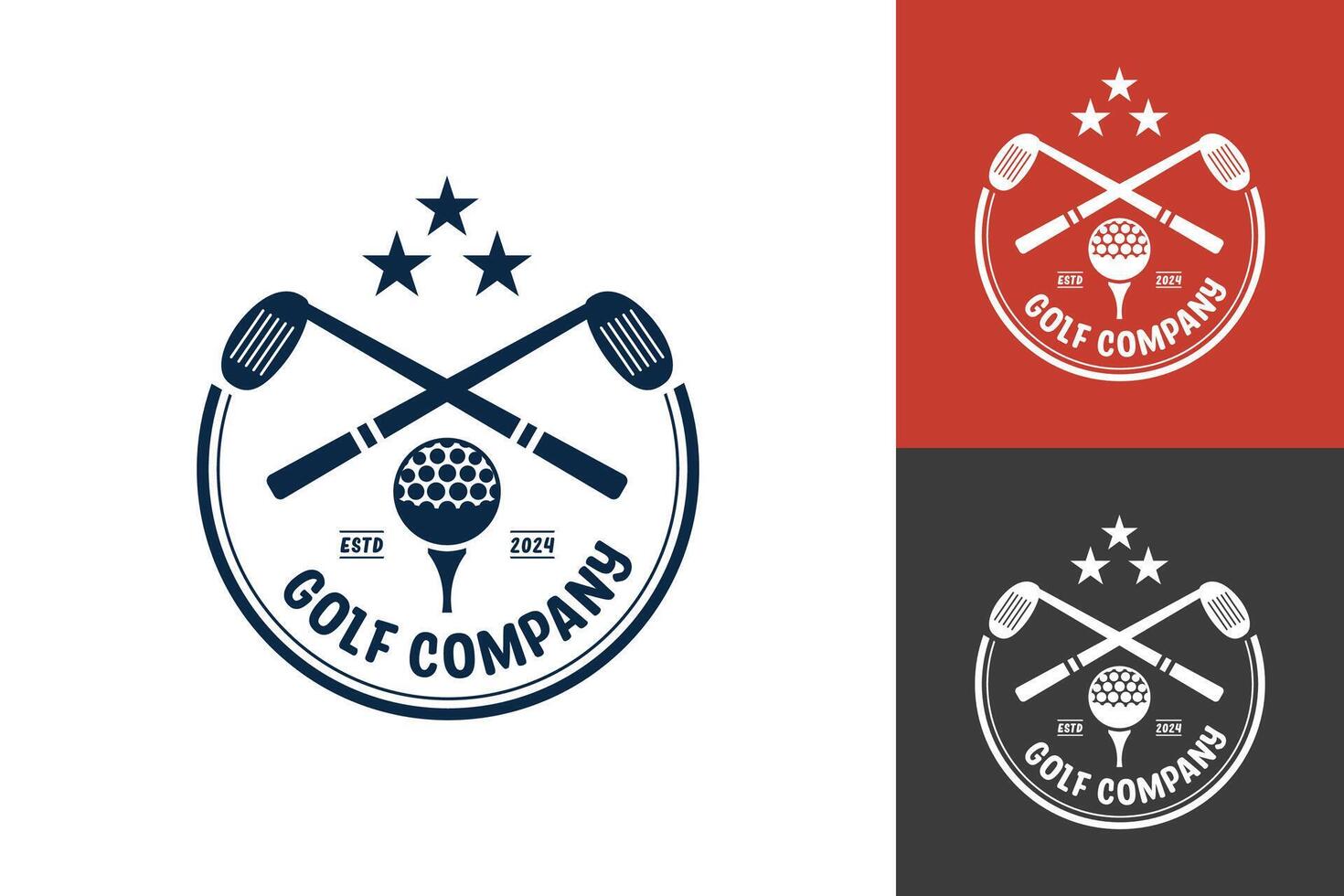 modern eben Design einzigartig Golf Ball Verein Grafik Logo Vorlage und minimalistisch Golfen Logo Konzept vektor