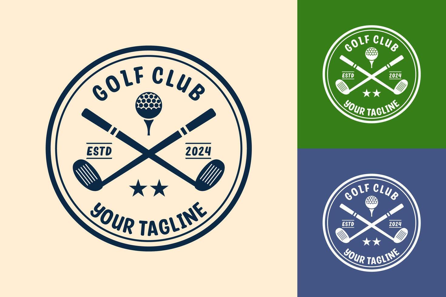 modern eben Design einzigartig Golf Ball Verein Grafik Logo Vorlage und minimalistisch Golfen Logo Konzept vektor