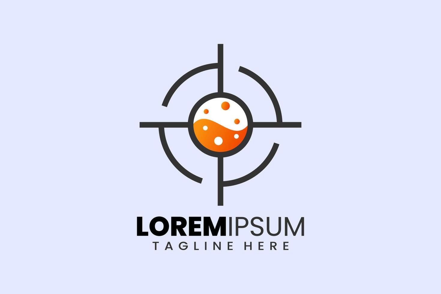 einzigartig schießen Ziel Tor mit Orange Flüssigkeit Logo vektor