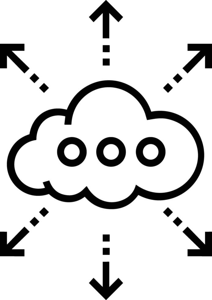 Wolke Symbol Symbol Vektor Bild. Illustration von das Hosting Lager Design Bild