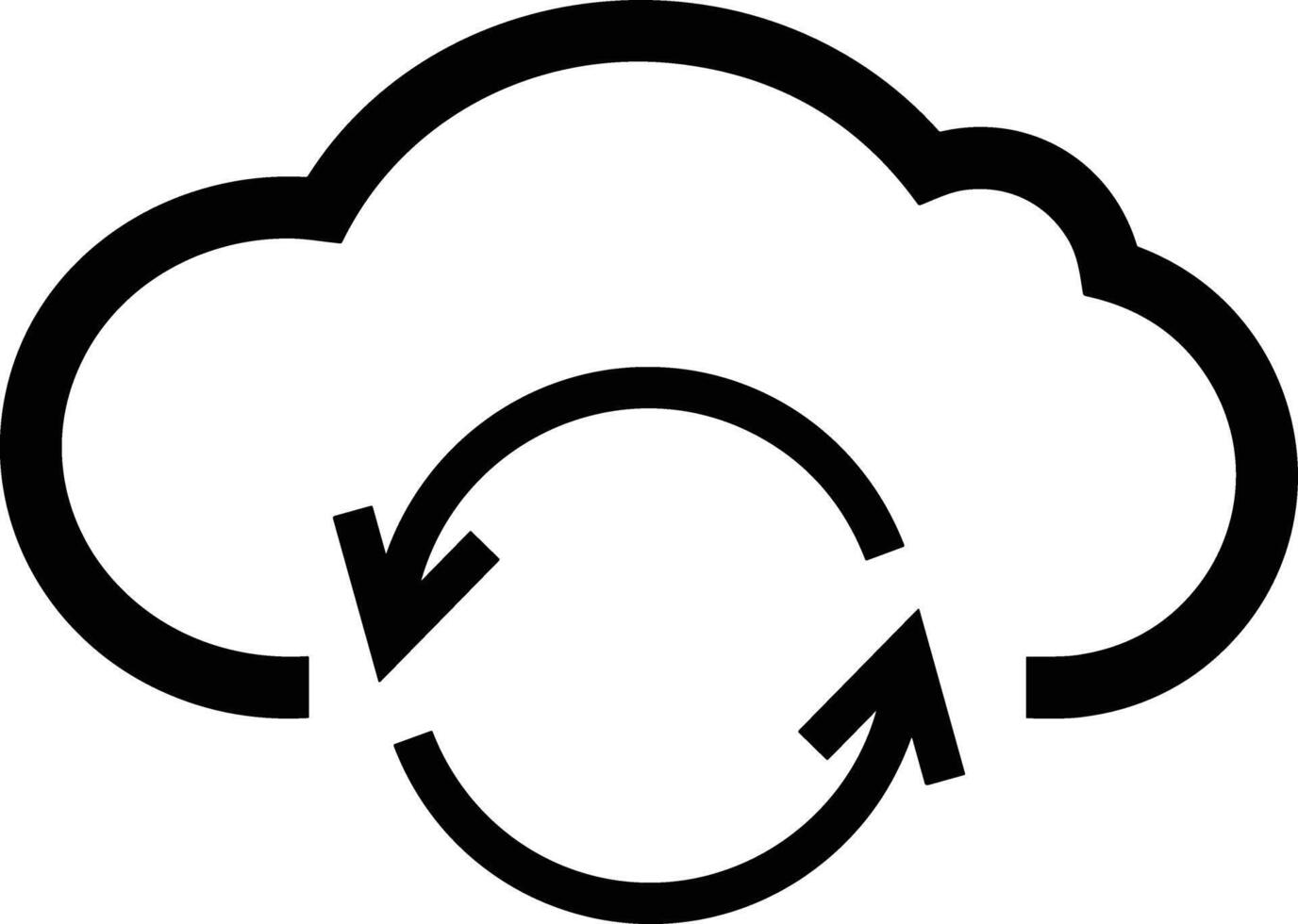 moln ikon symbol vektor bild. illustration av de värd lagring design bild