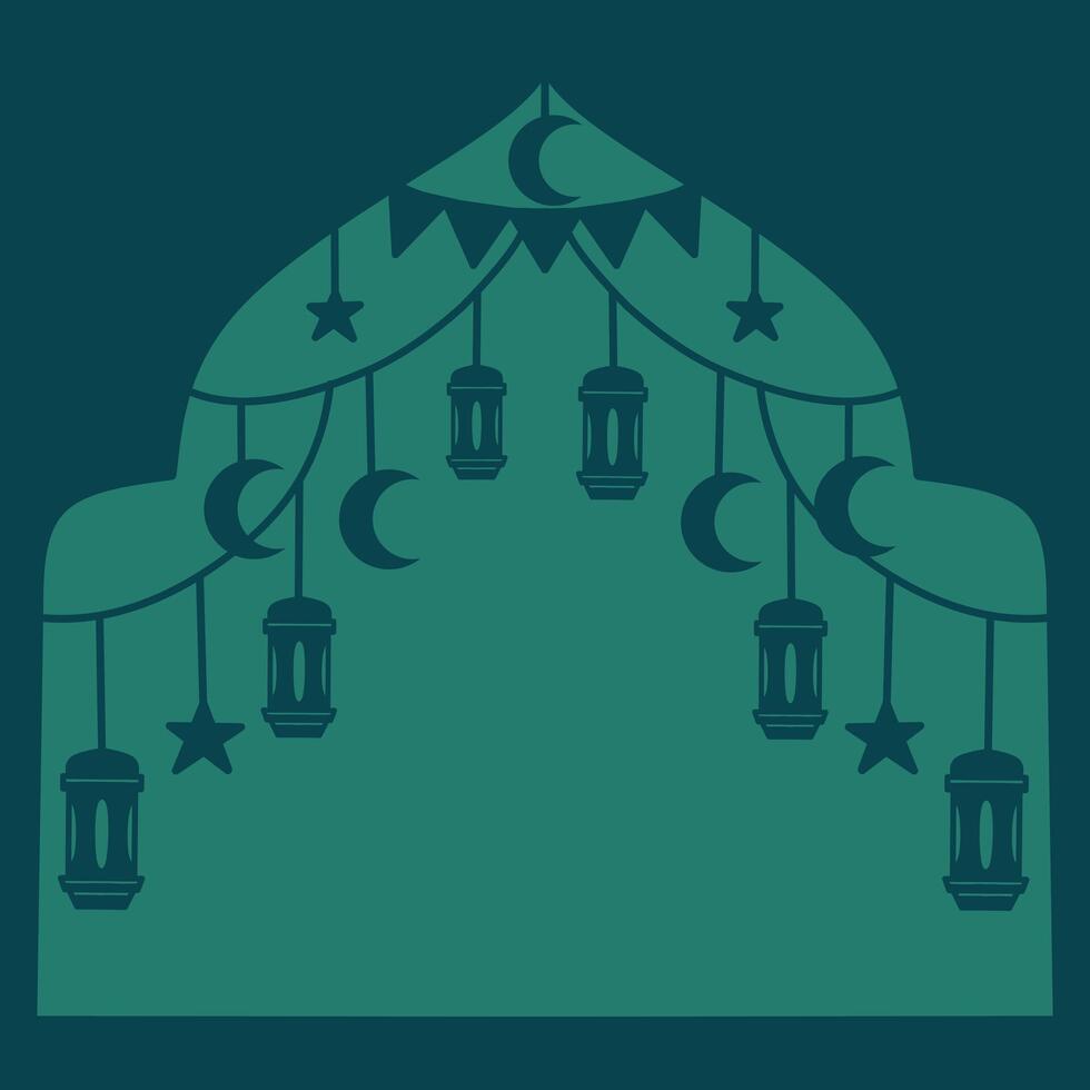 moské silhuett uppsättning vektor Ramadhan kareem