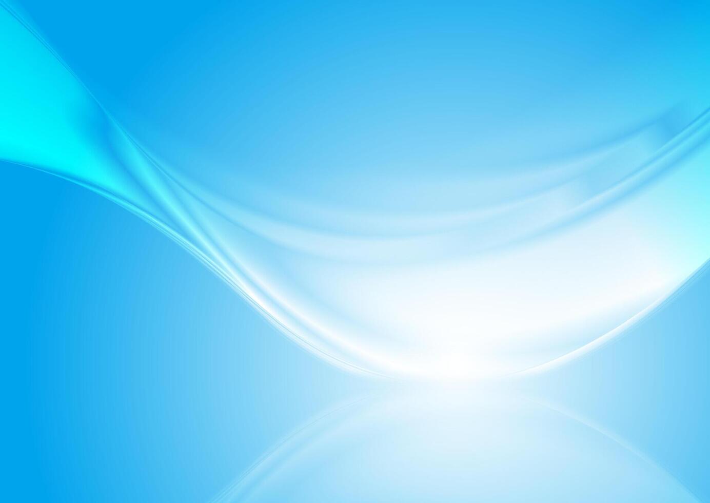 Licht Blau glatt glänzend Welle abstrakt Hintergrund vektor