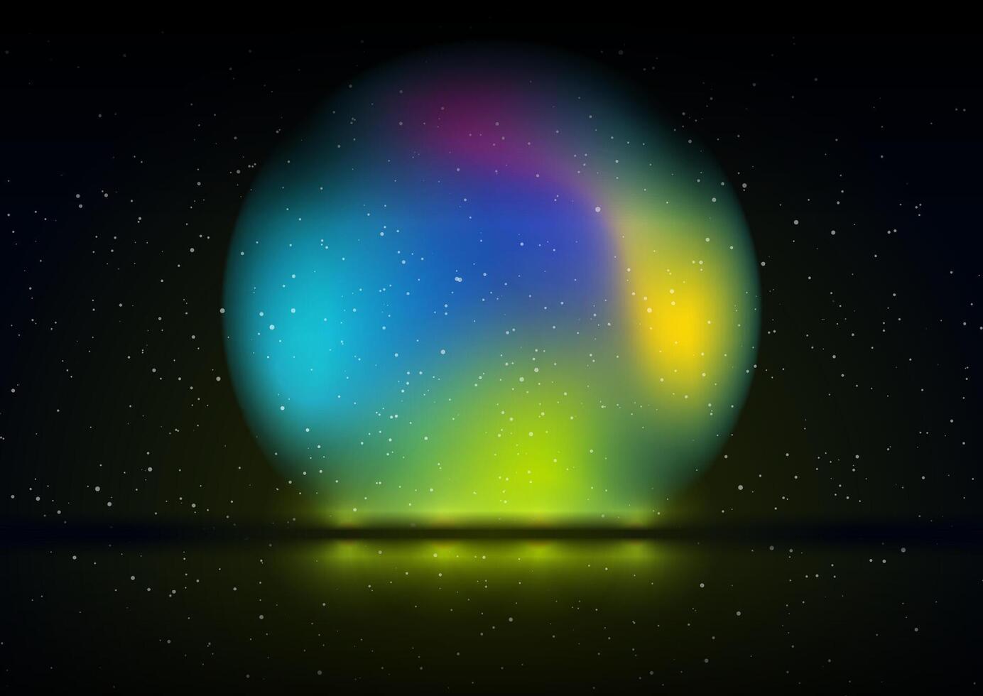 holographisch Flüssigkeit Kugel abstrakt futuristisch Hintergrund vektor