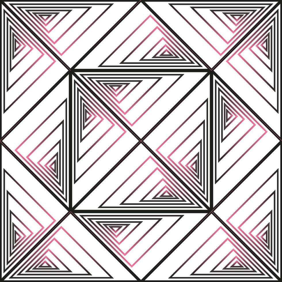 nahtlos Grafik Vektor Muster bestehend aus von Rosa und schwarz Dreiecke mit Gradient