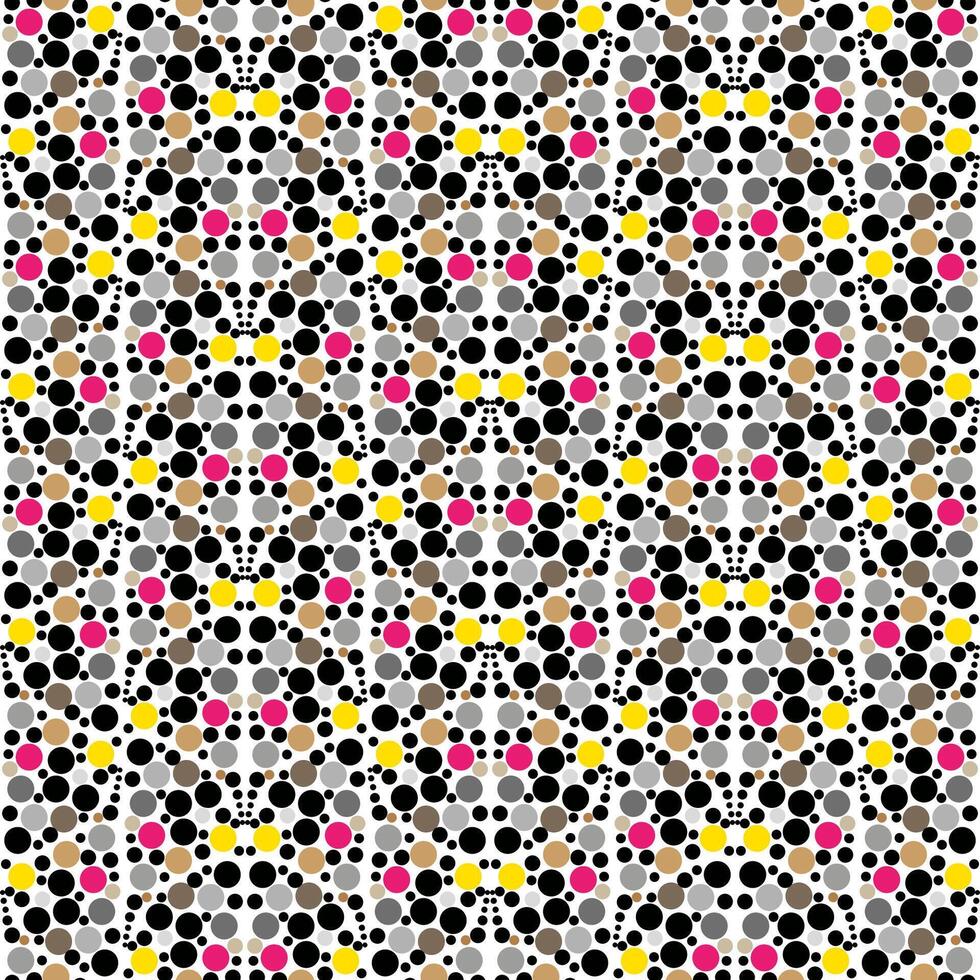 sömlös grafisk vektor mönster bestående av flerfärgad cirklar i konst deco stil