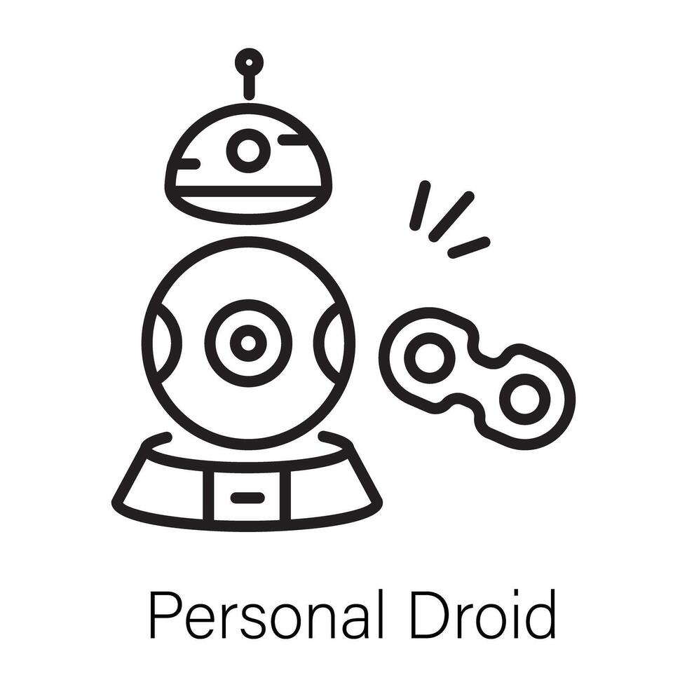 trendig personlig droid vektor