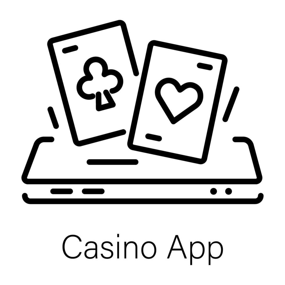 trendig kasino app vektor