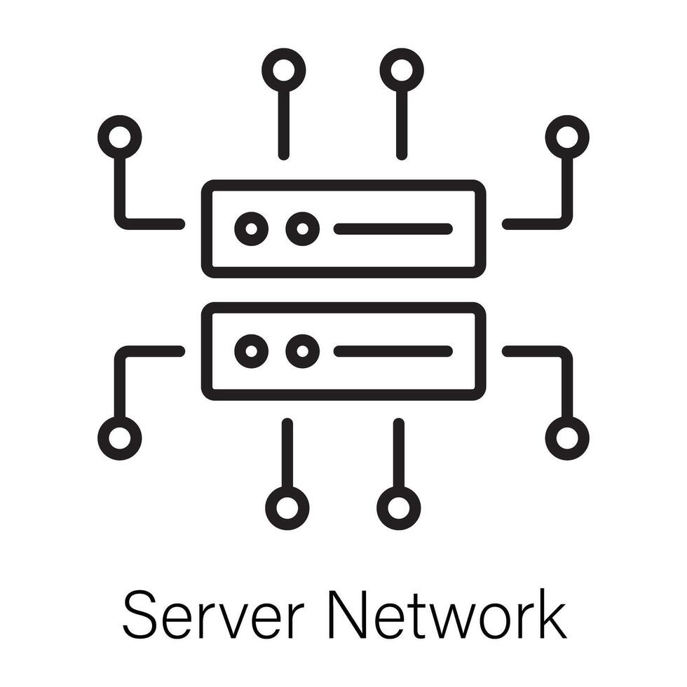 trendig server nätverk vektor