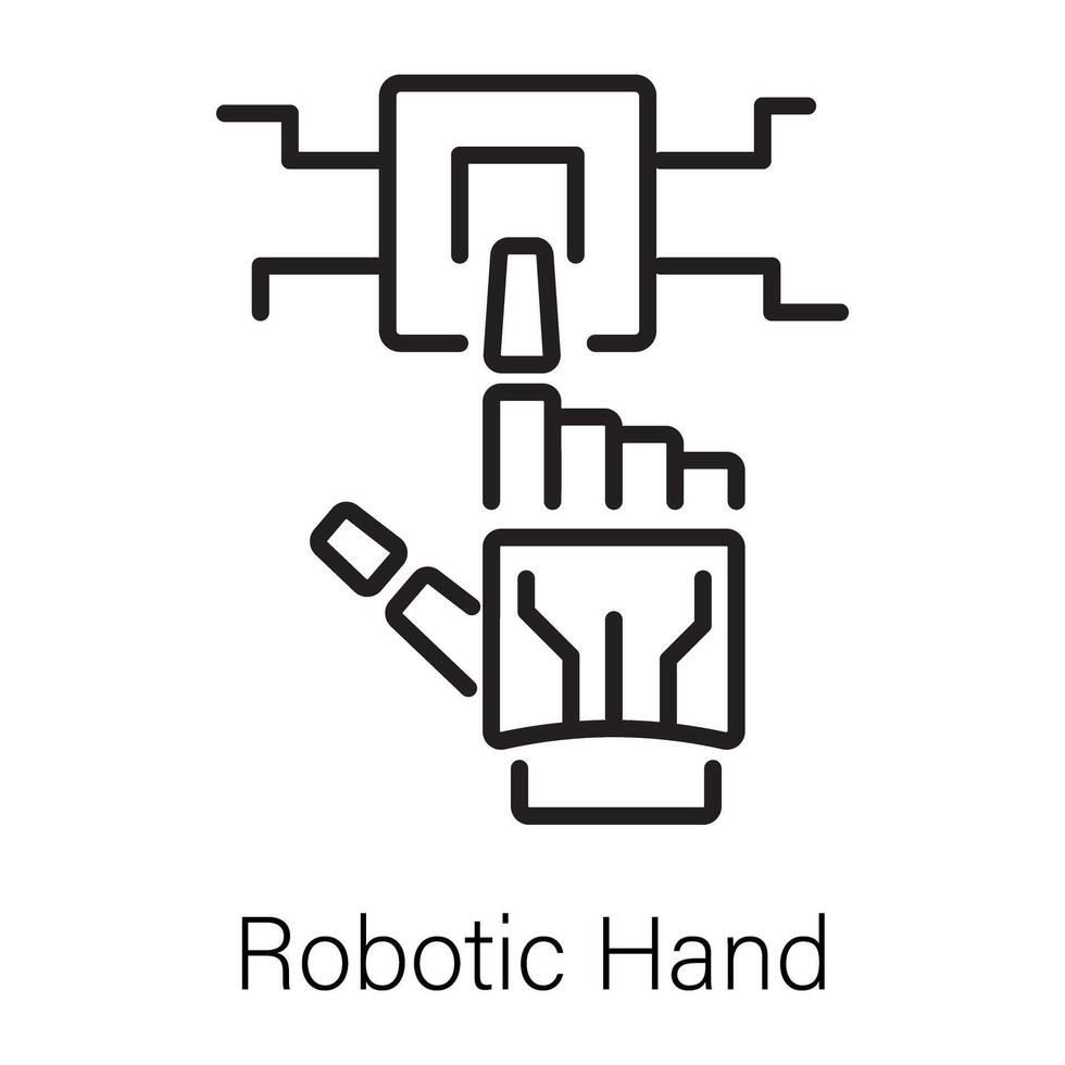 trendige Roboterhand vektor