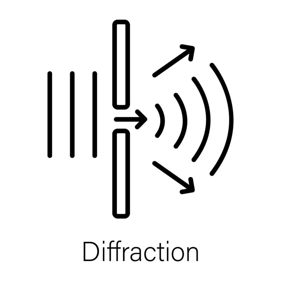 trendig diffraktion begrepp vektor