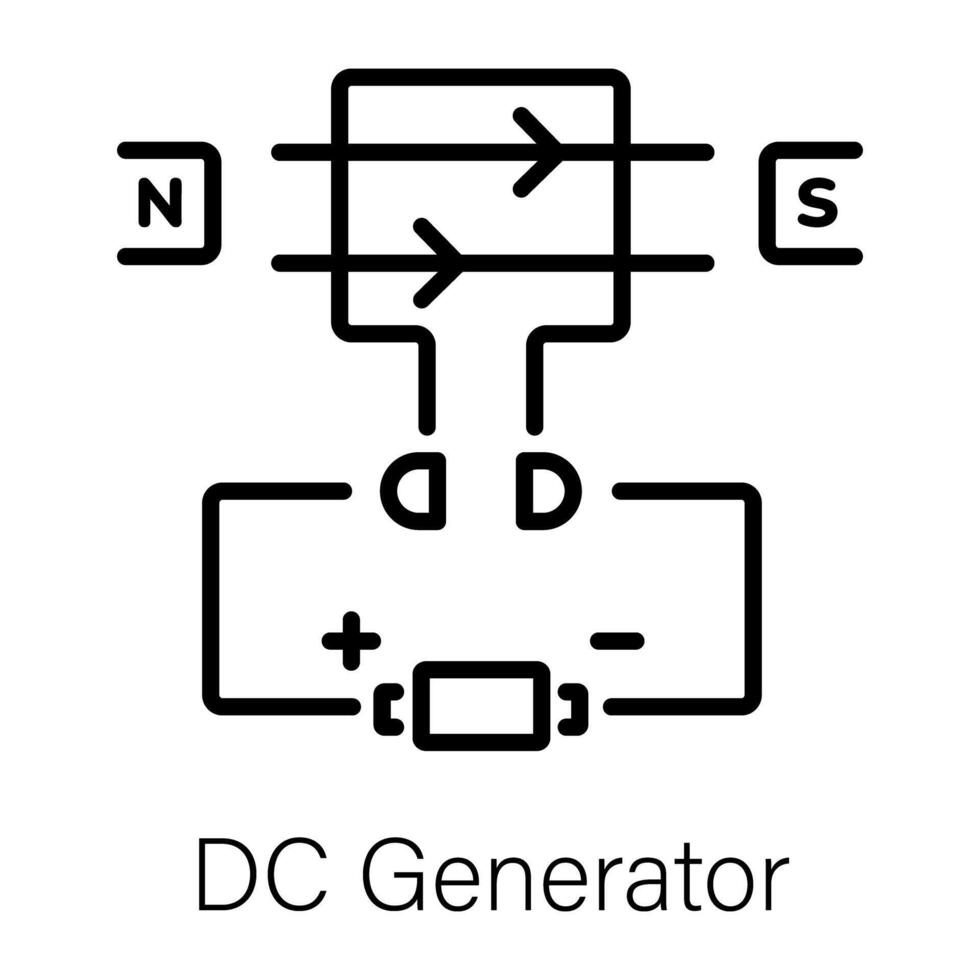 trendig dc generator vektor