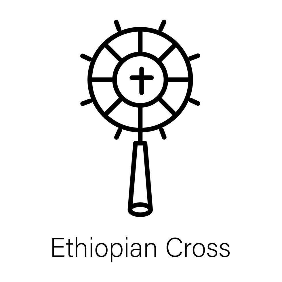 trendig etiopisk korsa vektor