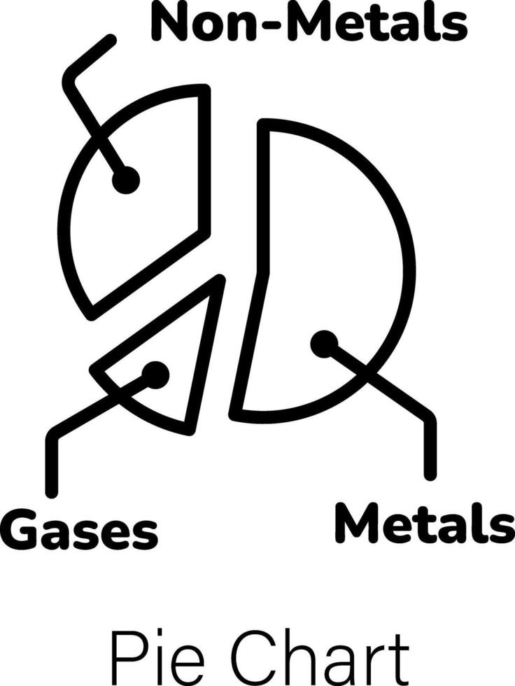 trendiges Kreisdiagramm vektor