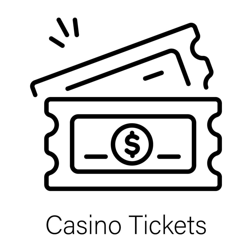 trendig kasino biljetter vektor