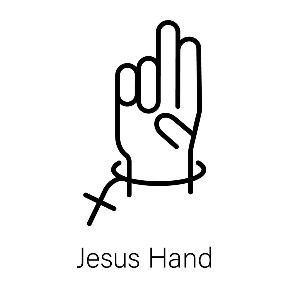 trendig Jesus hand vektor