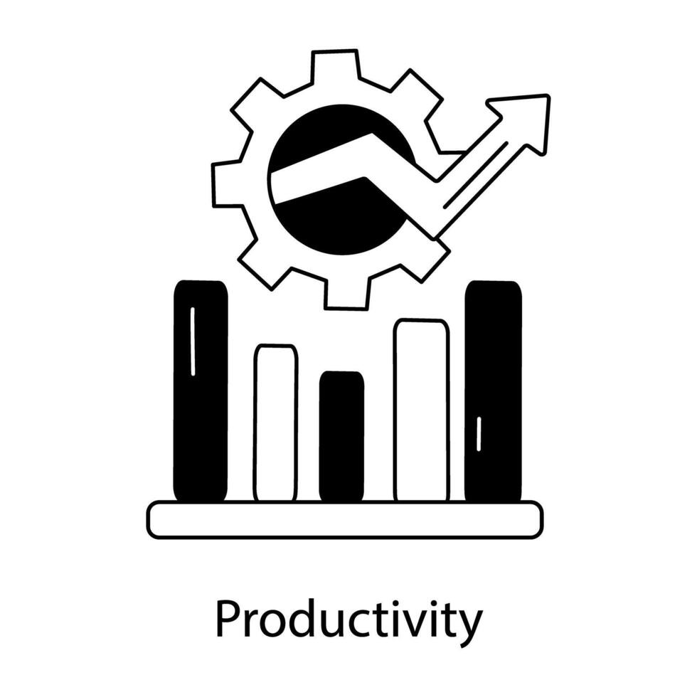 trendige Produktivitätskonzepte vektor