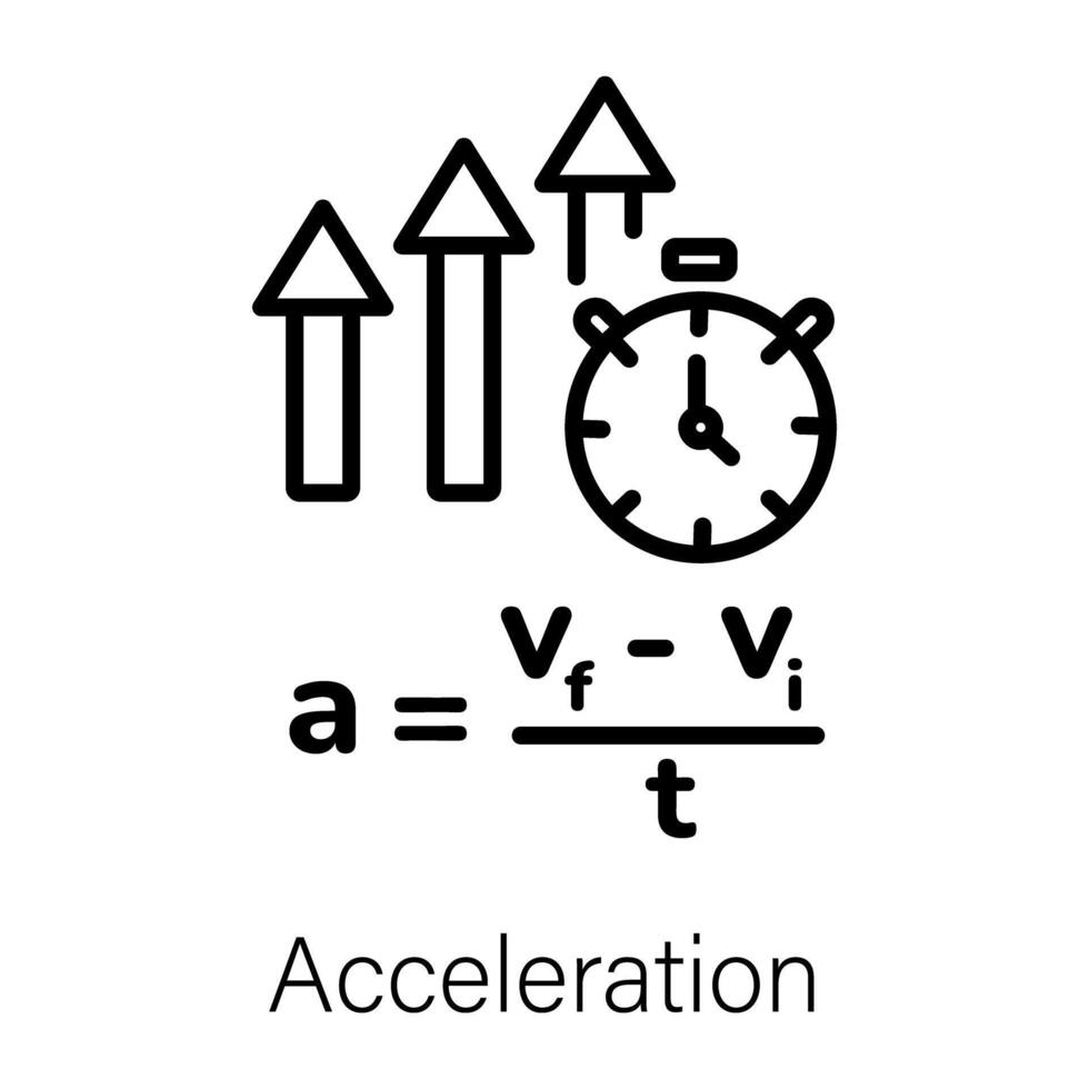 trendig acceleration begrepp vektor