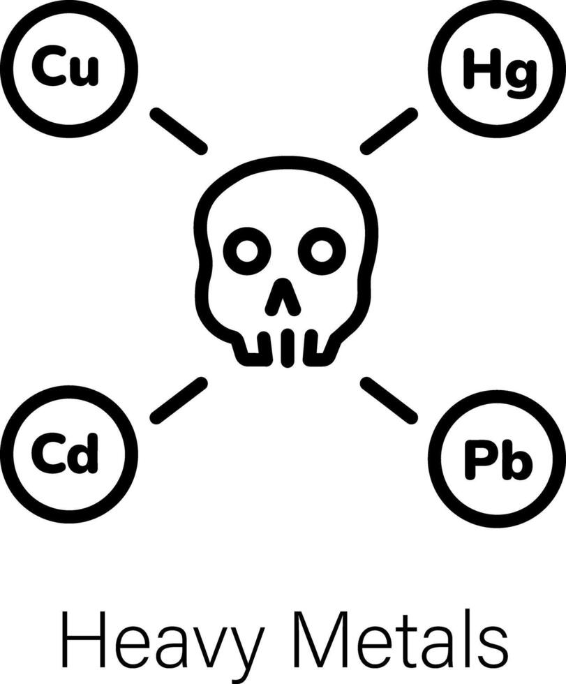 modisch schwer Metalle vektor