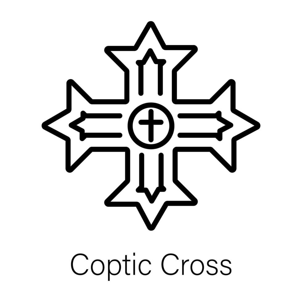 modisch koptisch Kreuz vektor
