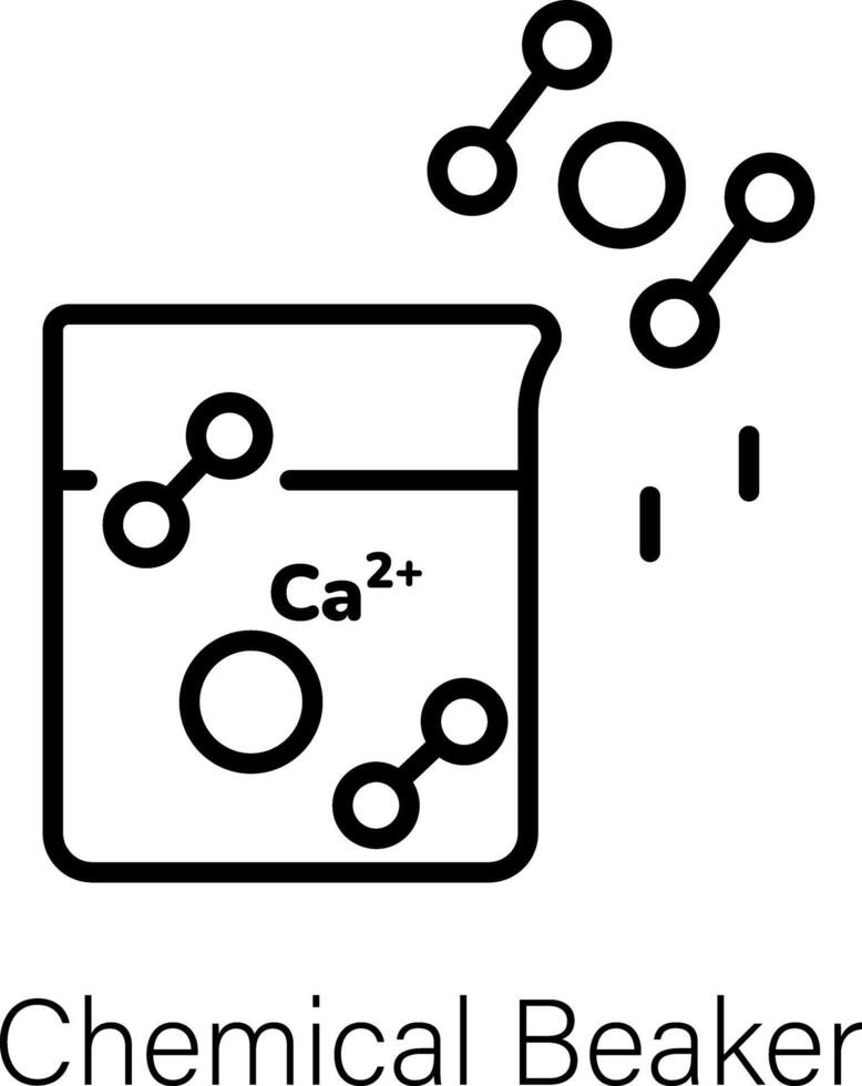 trendiger Chemiebecher vektor