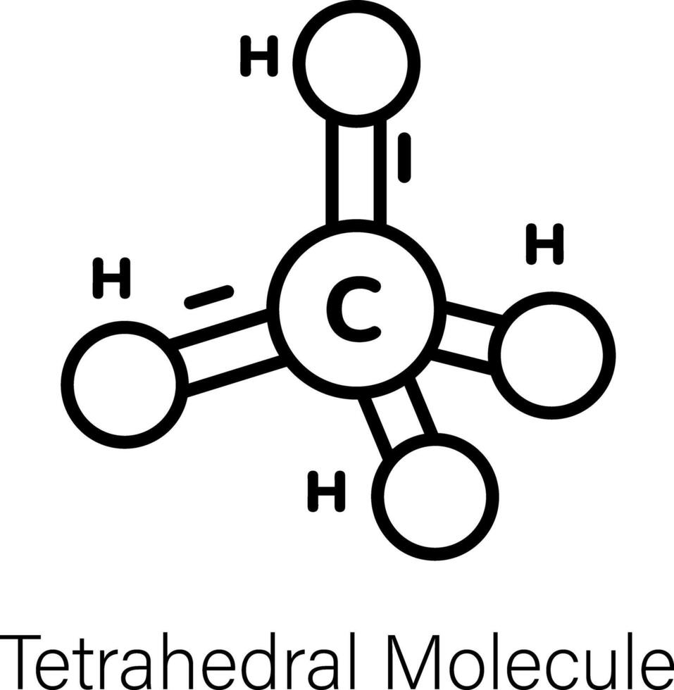 trendig tetrahedral molekyl vektor