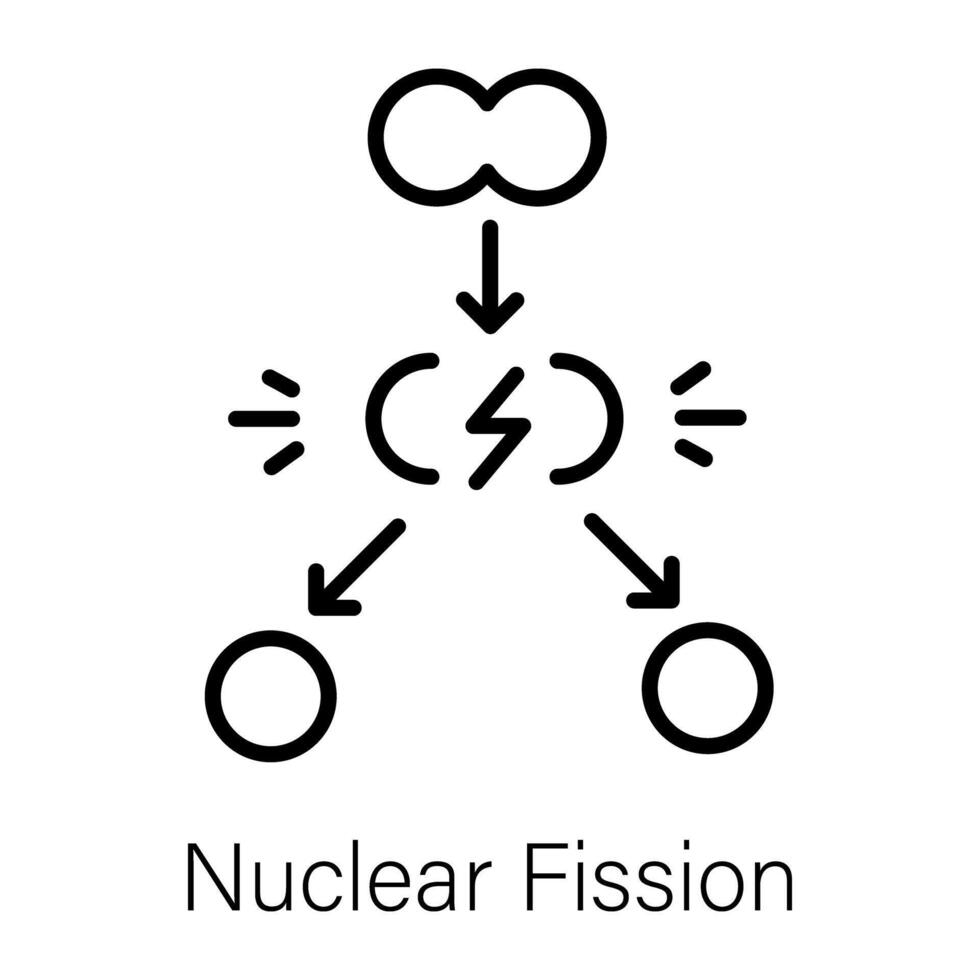 trendig kärn fission vektor