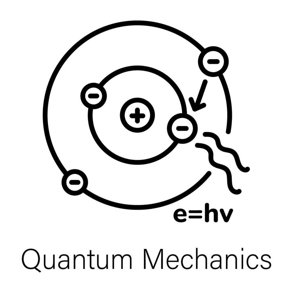 trendig kvant mekanik vektor