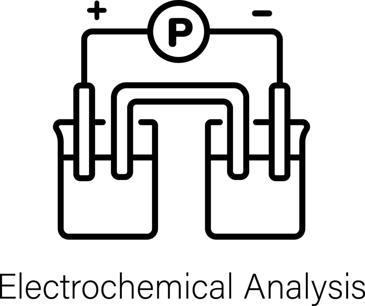 trendig elektrokemisk analys vektor