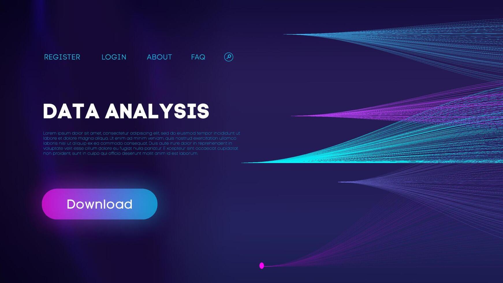 Neon- Daten Analyse Visualisierung Grafik vektor