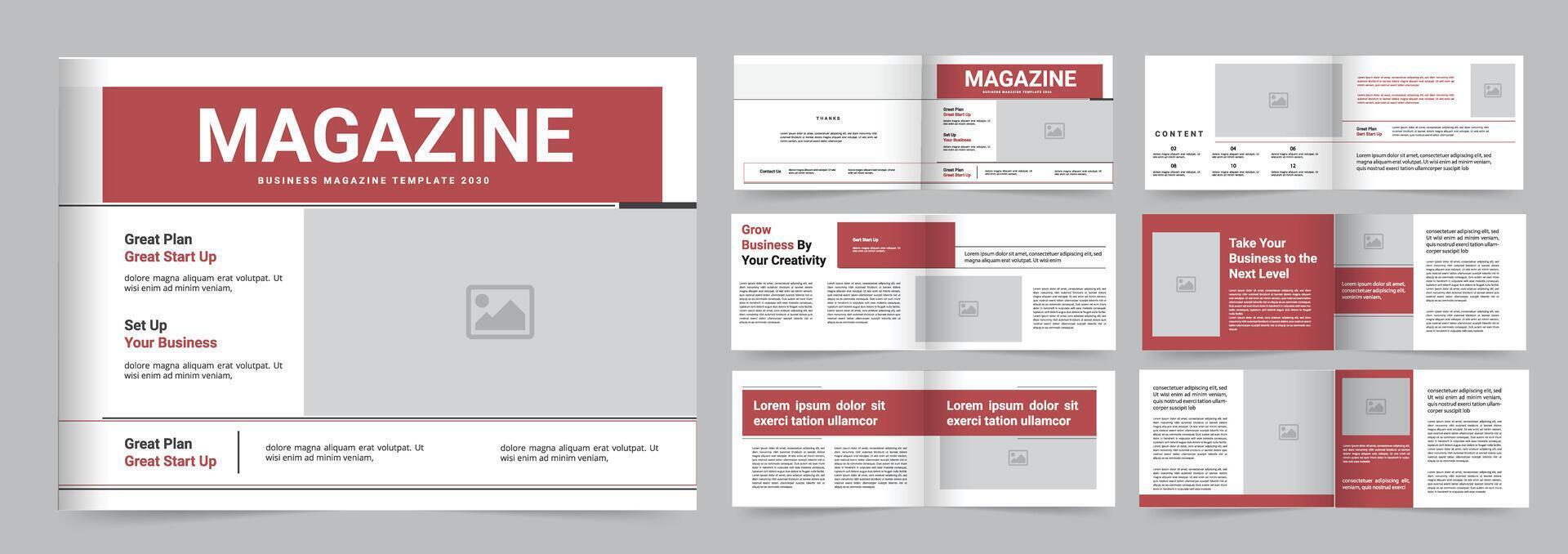 Zeitschrift Design Vorlage, modern Zeitschrift Design Layout Vorlage, Zeitschrift vektor