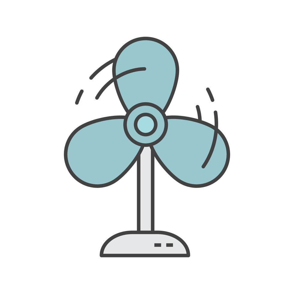 Fan-Farbsymbol. Ventilator. isolierte Vektorillustration vektor