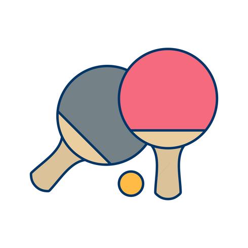 Ping Pong Ikon Vektor Illustration