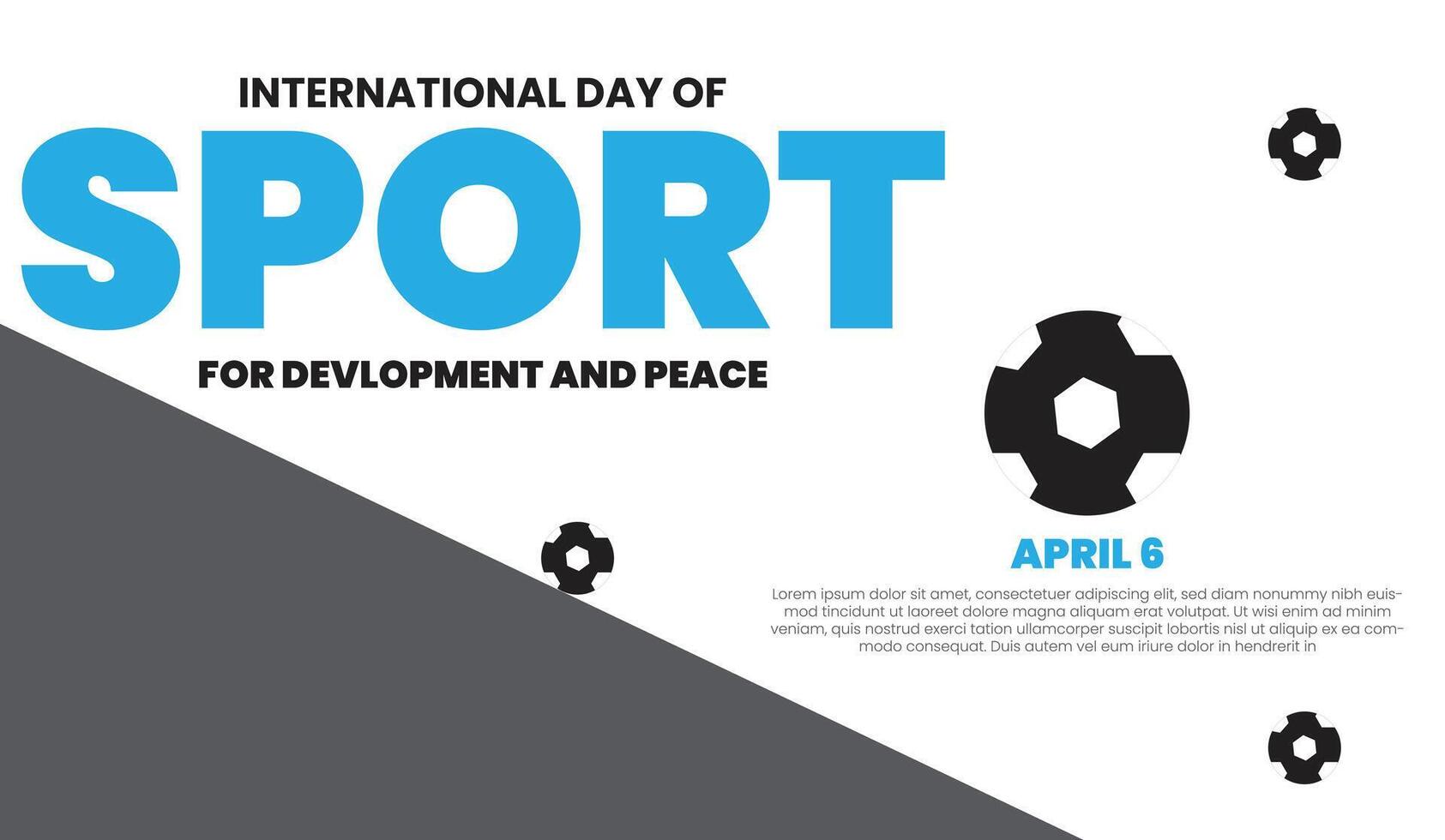 International Tag von Sport Entwicklung und Frieden vektor