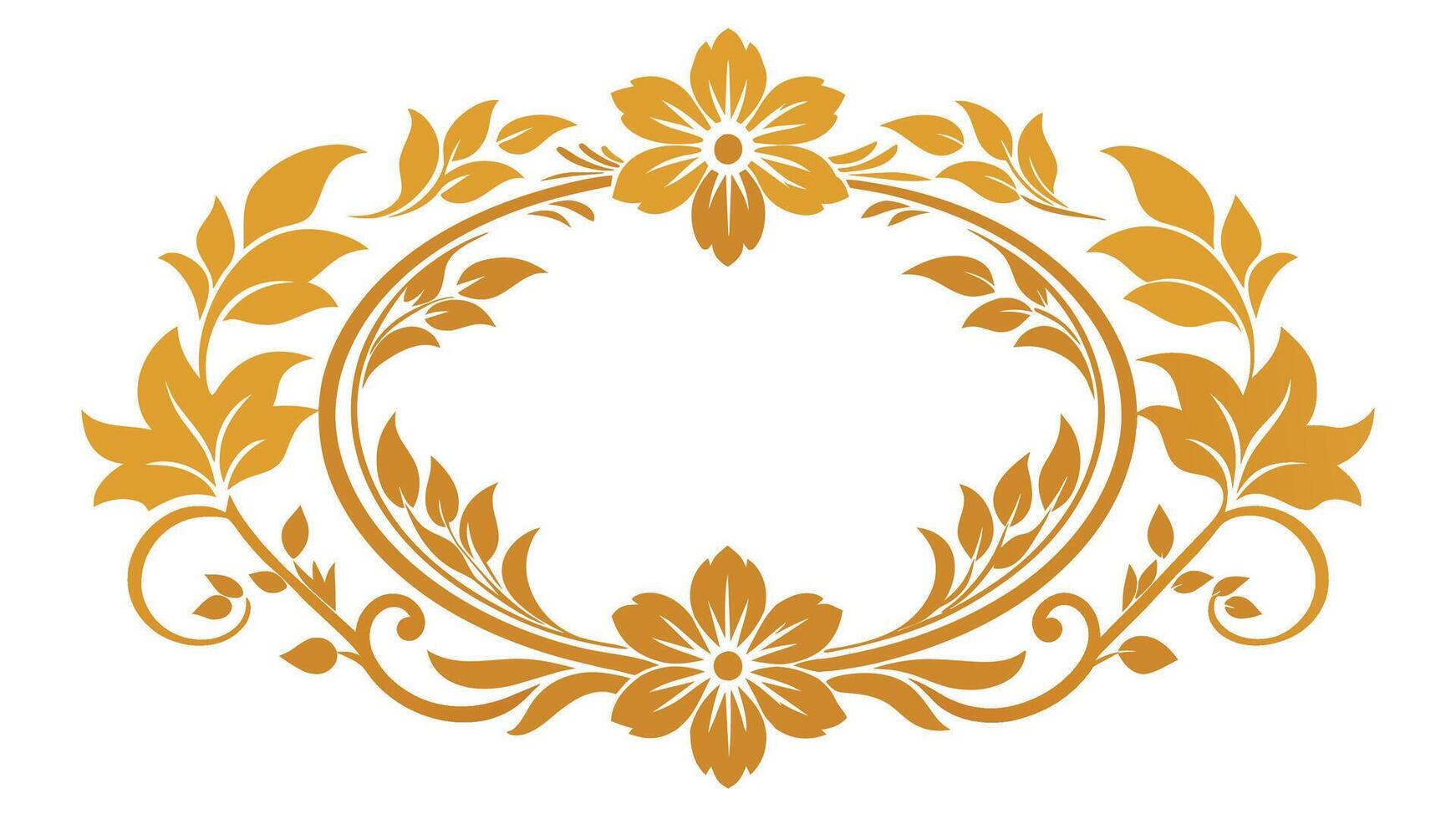 golden Blumen- Rahmen erheben Ihre Design mit atemberaubend Vektor Grafik