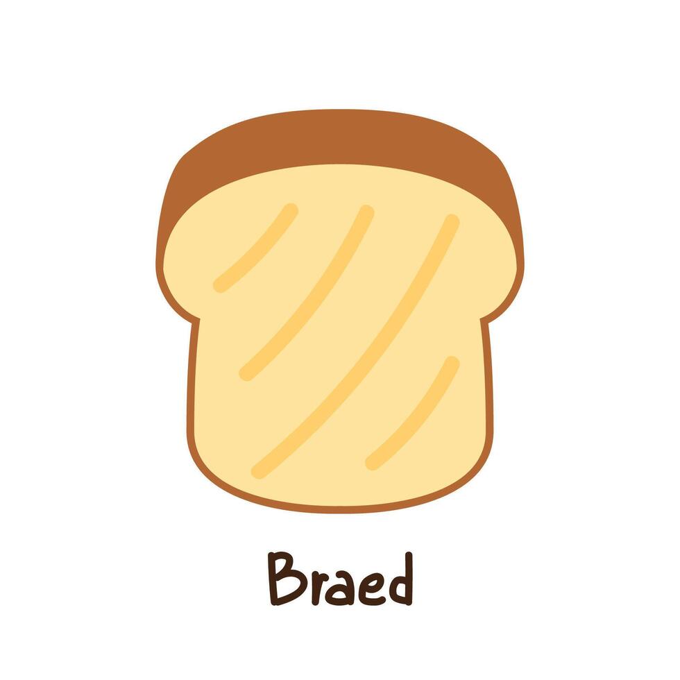 Brot-Vektor. Brot-Symbol. Hintergrund. Freiraum für Text. Brot-Logo-Design. vektor