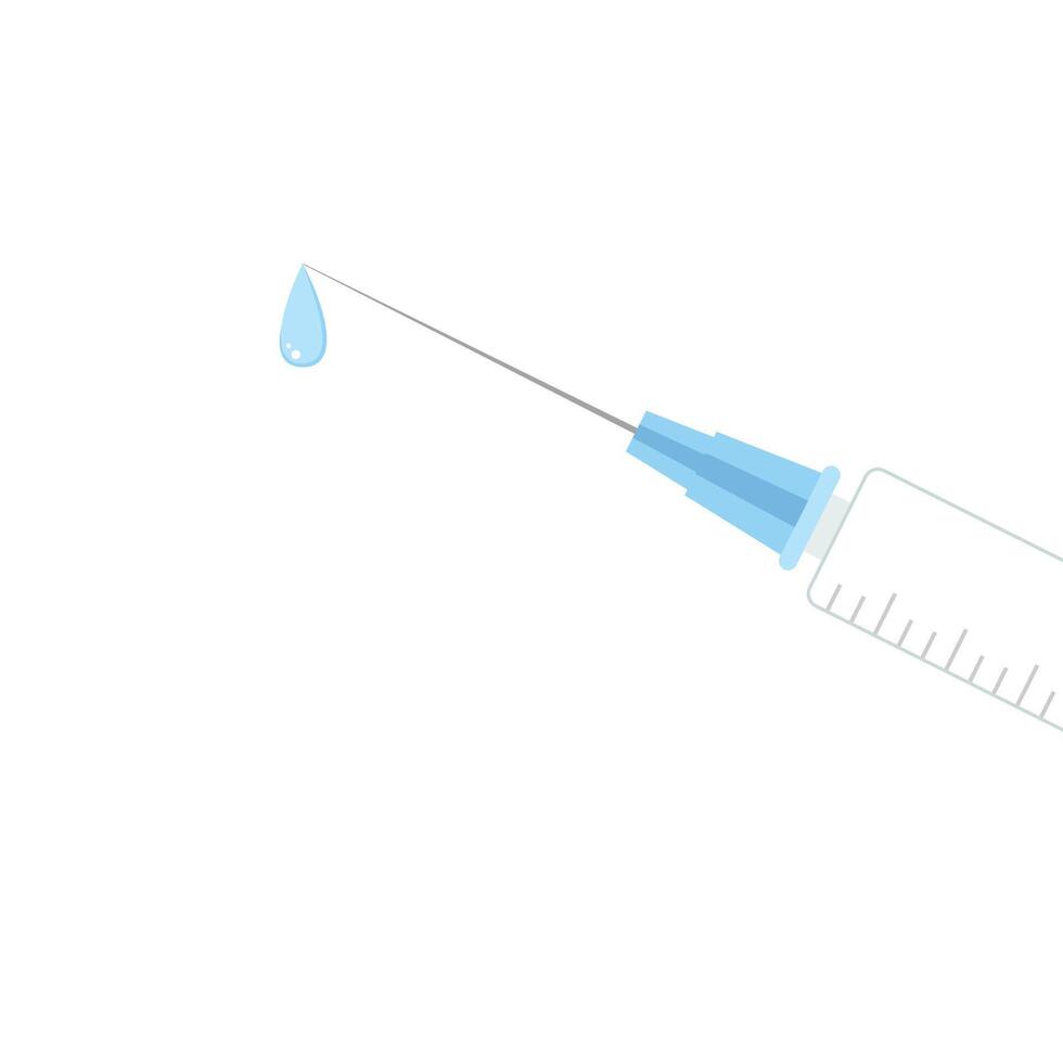 spruta på vit bakgrund. vektor. vaccin vektor. vaccin karaktär design. vektor