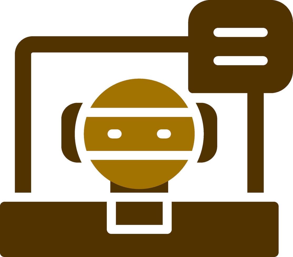 Chatbot kreatives Icon-Design vektor