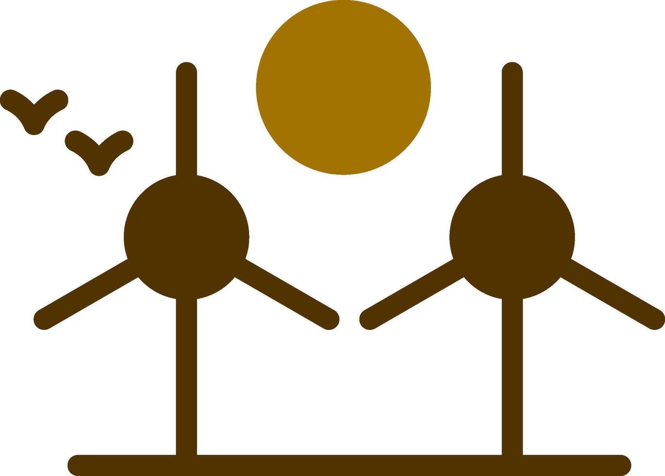 Windmühle Landschaft kreativ Symbol Design vektor