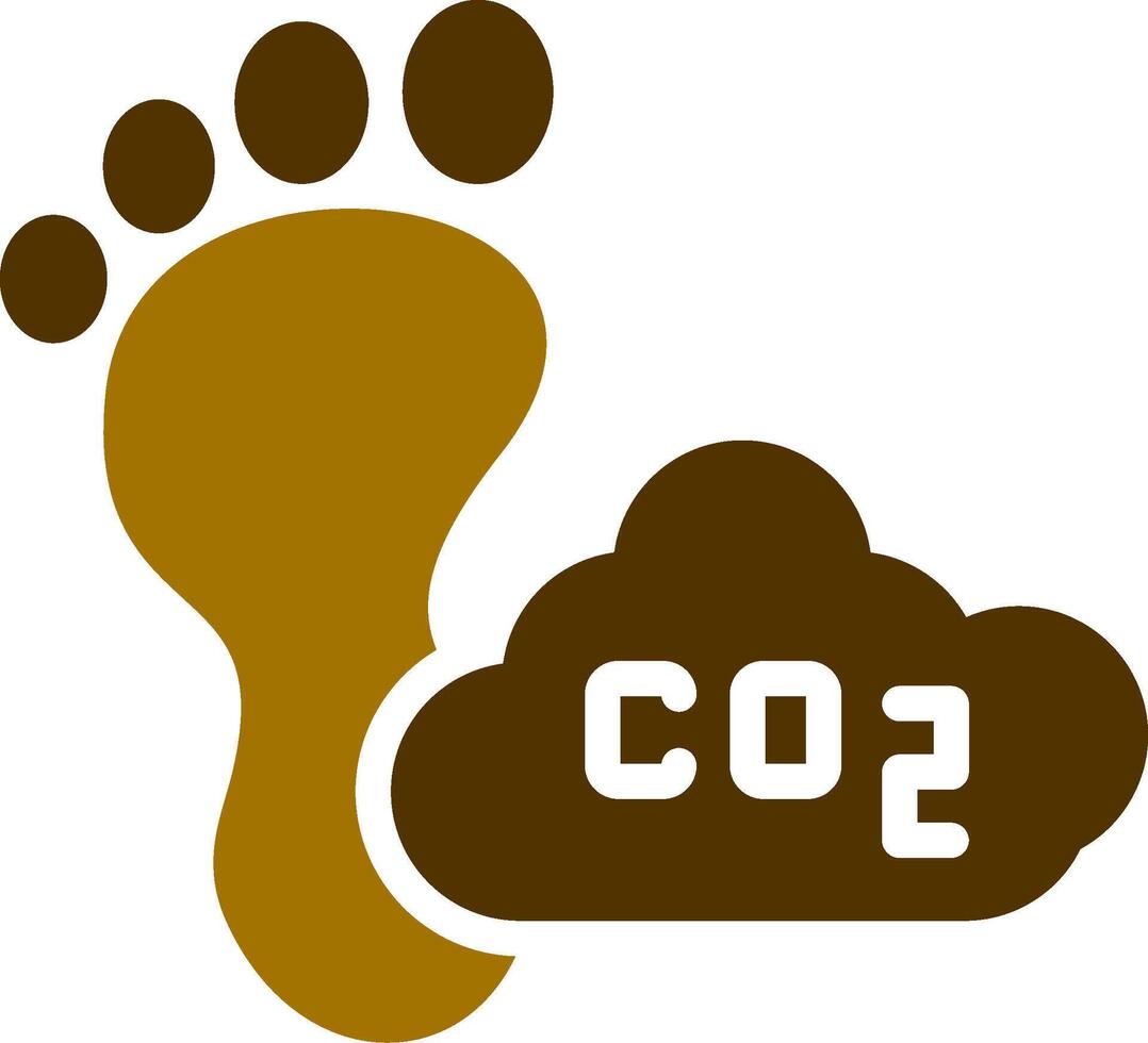 Kohlenstoff Fußabdruck kreativ Symbol Design vektor