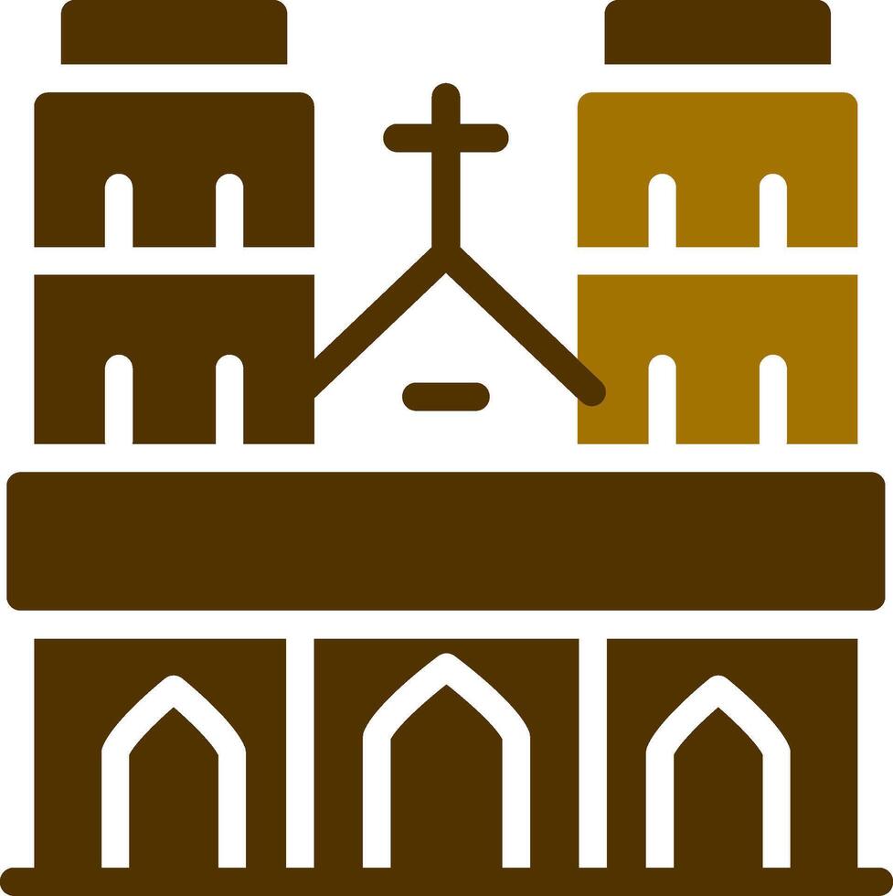 Notre Dame kreatives Icon-Design vektor