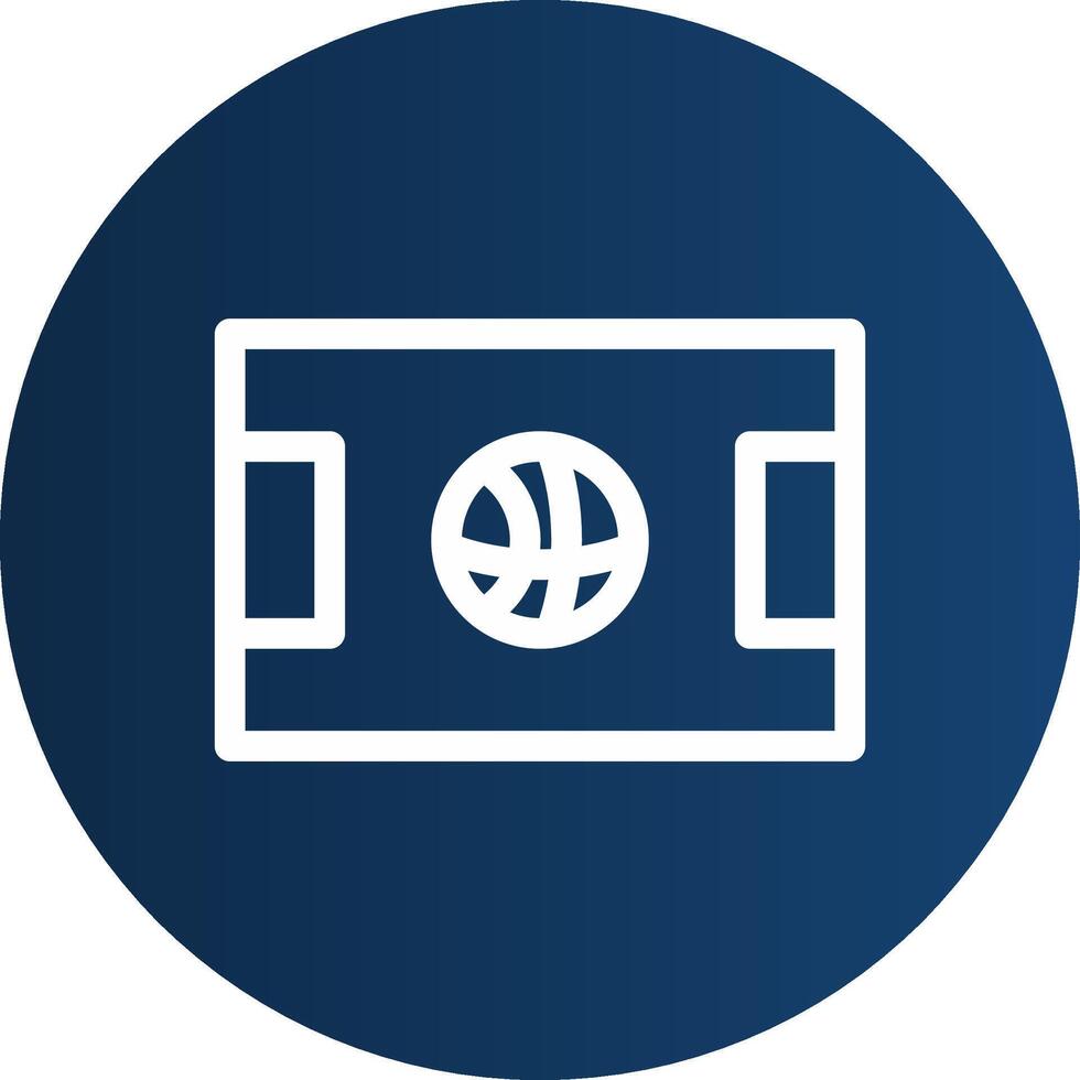 Basketballplatz kreatives Icon-Design vektor