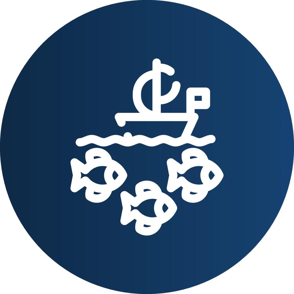 Fischerboot kreatives Icon-Design vektor